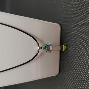 Healing Crystal Point Necklace‎ Green Tourmaline